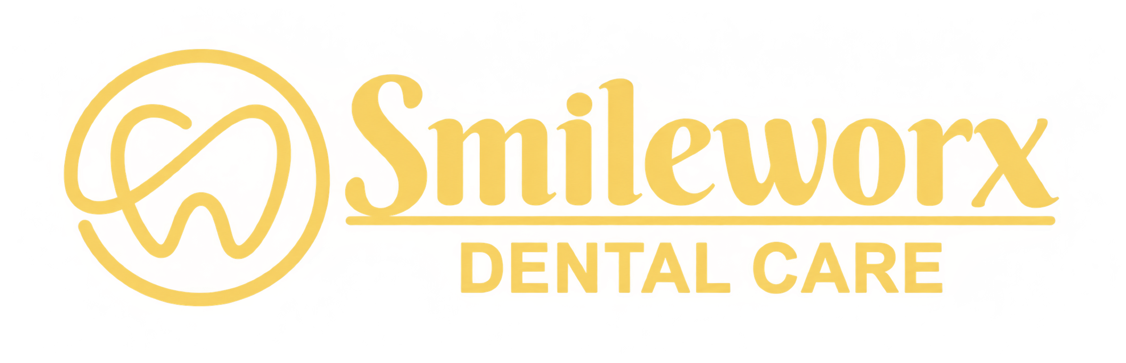 Smileworx Dental Care Logo in Gold